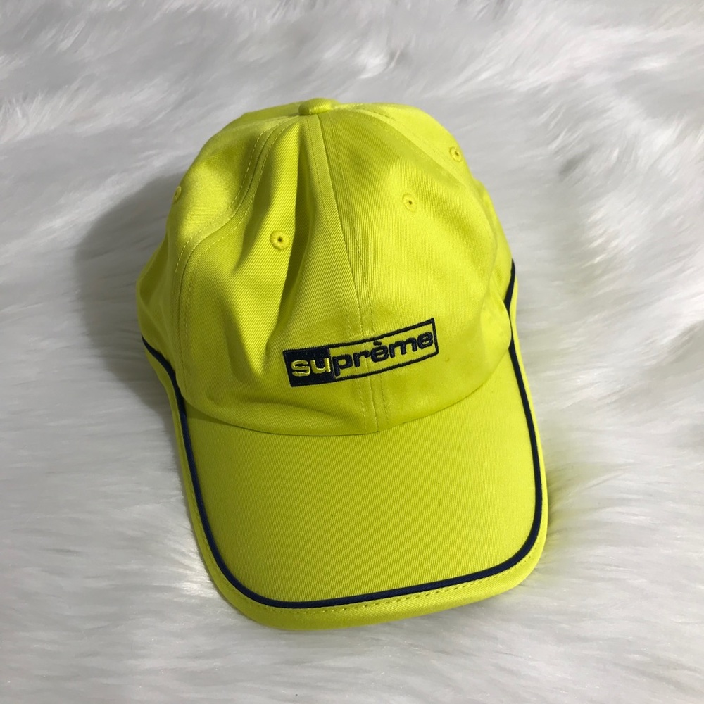 Supreme Authentic 6-Panel Cap Hat Bright Yellow - Picture 6 of 9